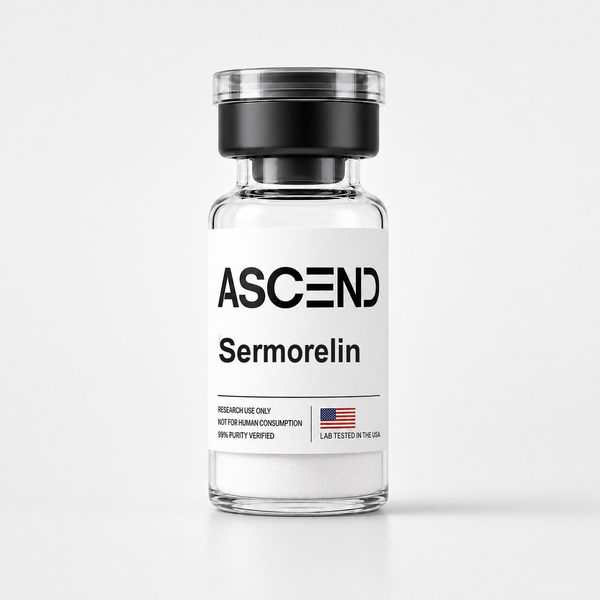Sermorelin research reference standard vial
